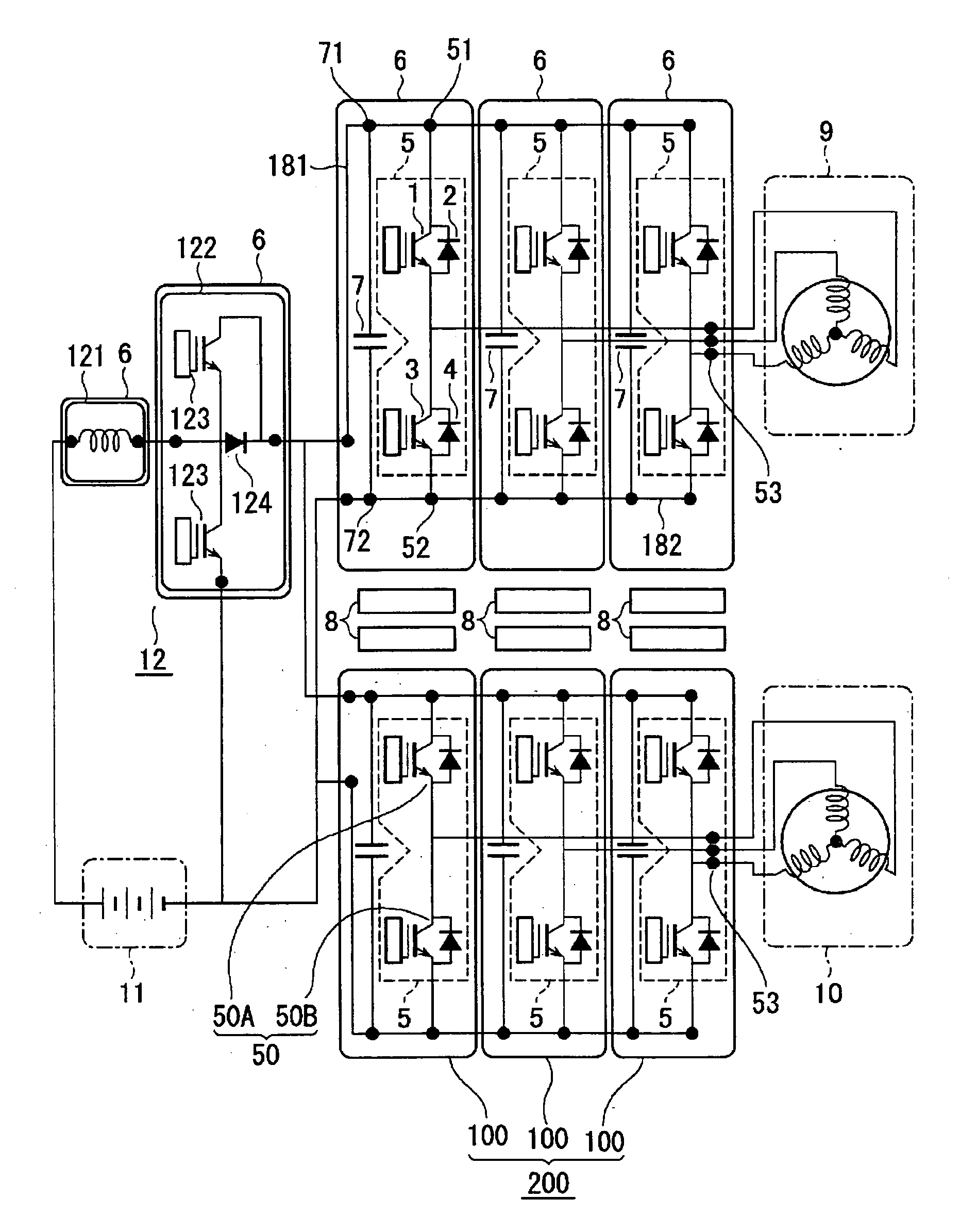 Power unit device and power converter device