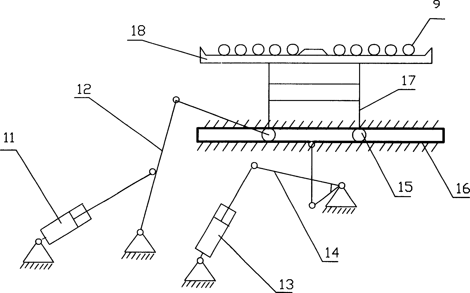 Longitudinal double-row automatic transfer method for fixed length steel in bar production