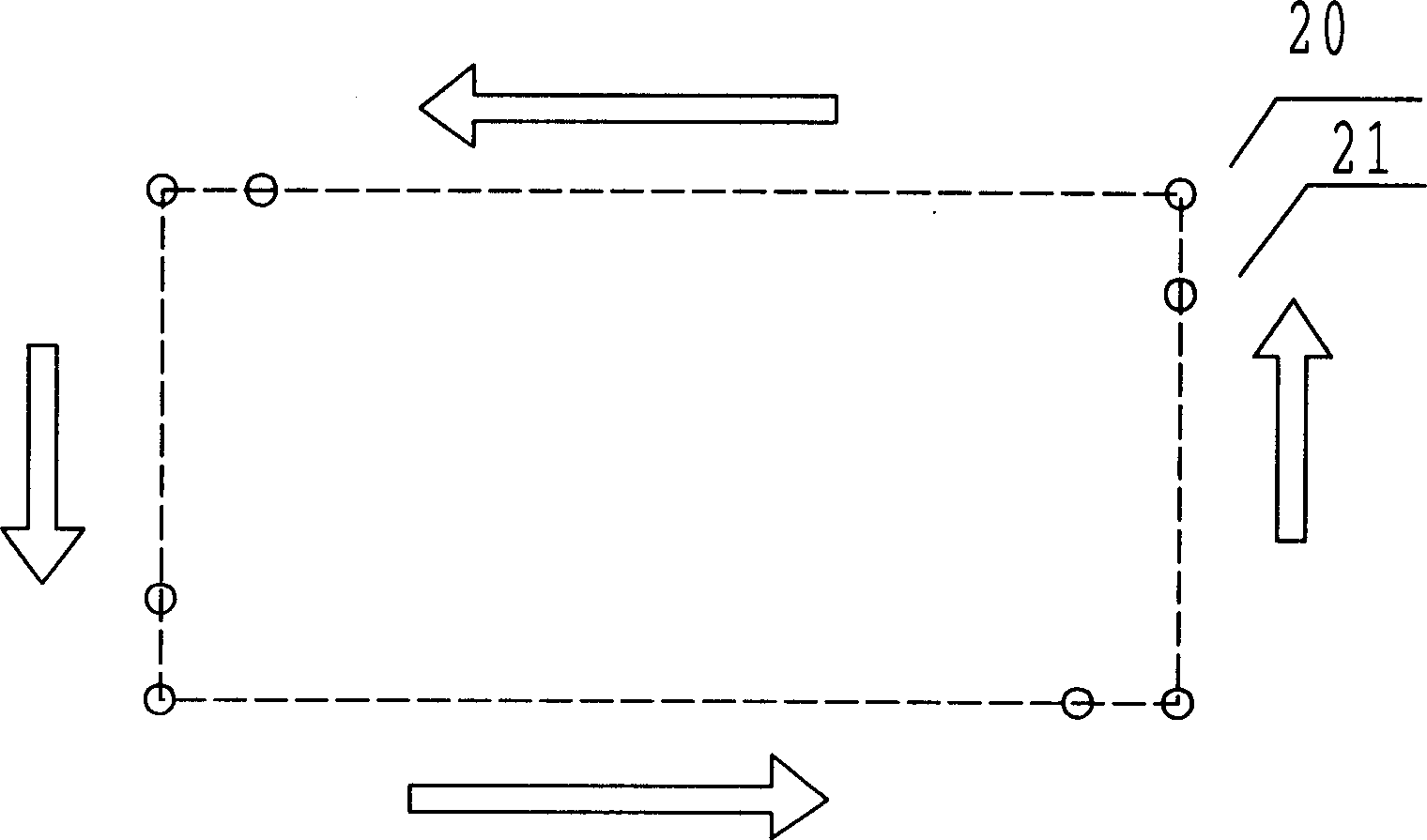 Longitudinal double-row automatic transfer method for fixed length steel in bar production