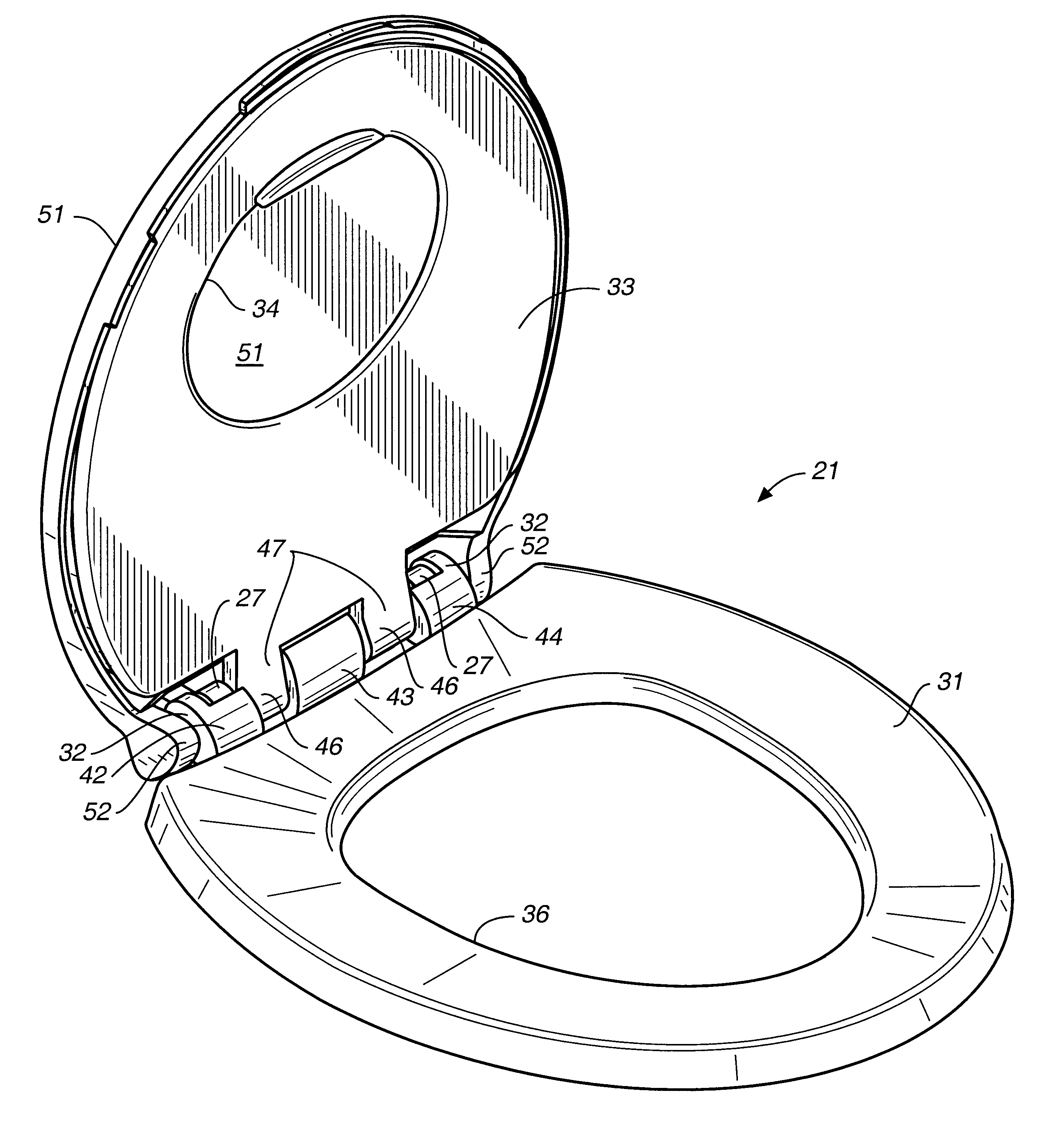 Combined adult and children's toilet seat assembly