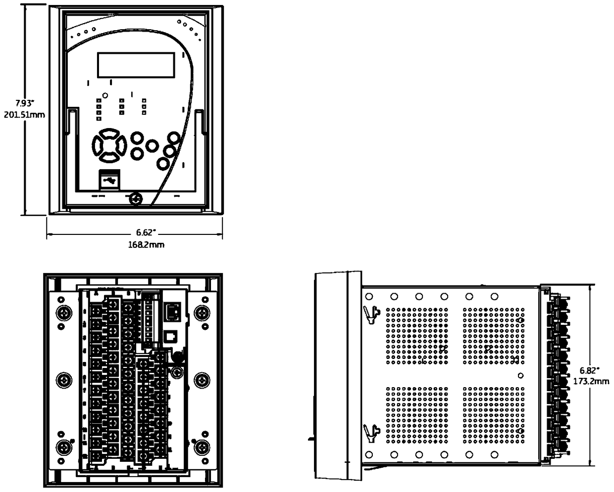 Miniaturized relay protection intelligent terminal device with clamping structure