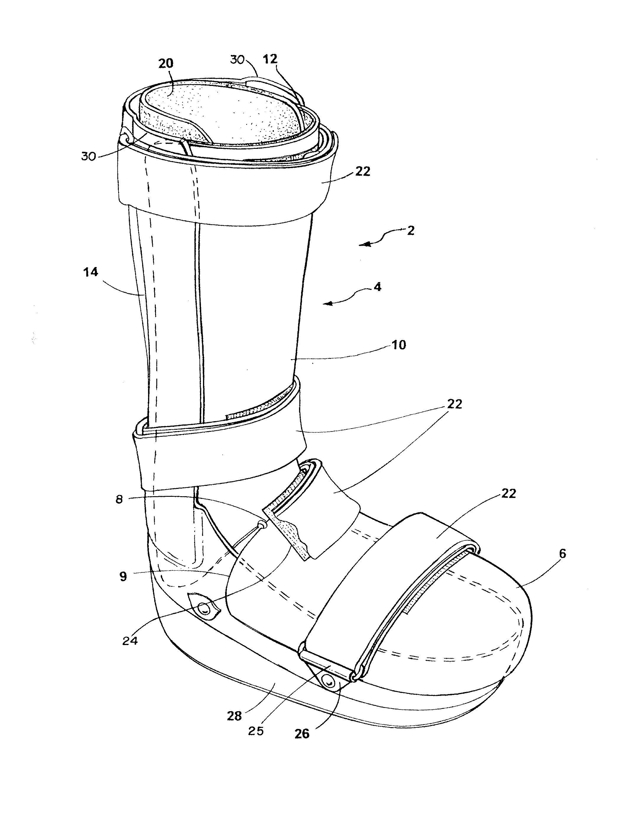 Orthosis walking boot