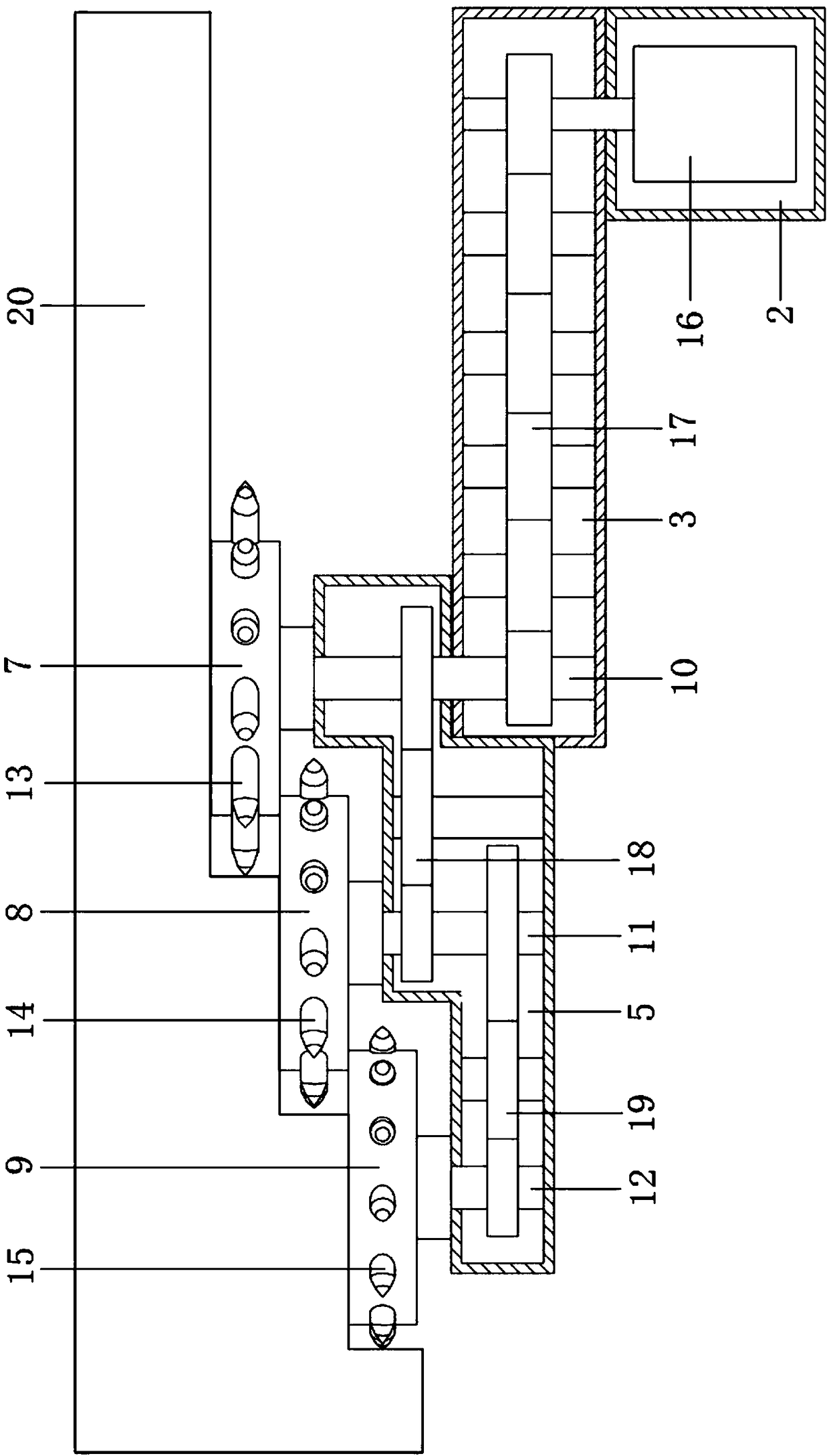 Graded propelling type efficient coal mining machine cutting device and method