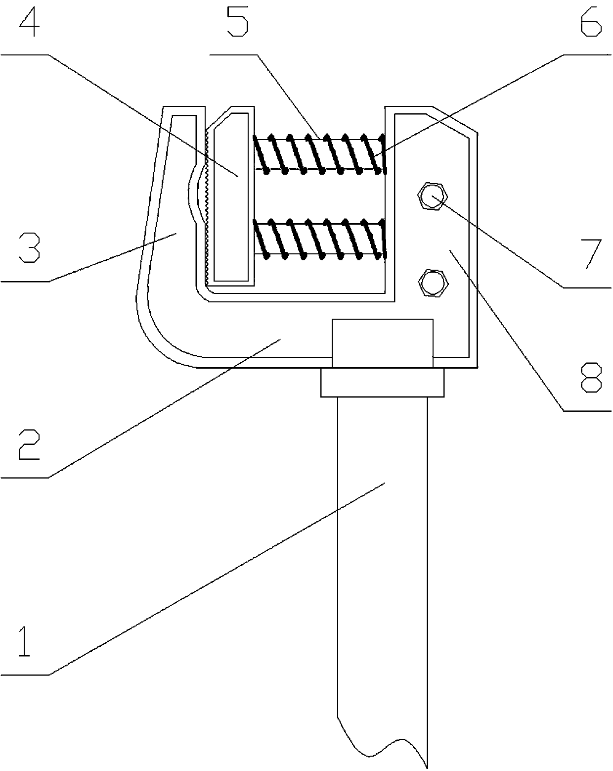 Ground clip in switch cabinet