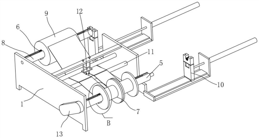 A slitting machine for garbage bag production with automatic adjustment function