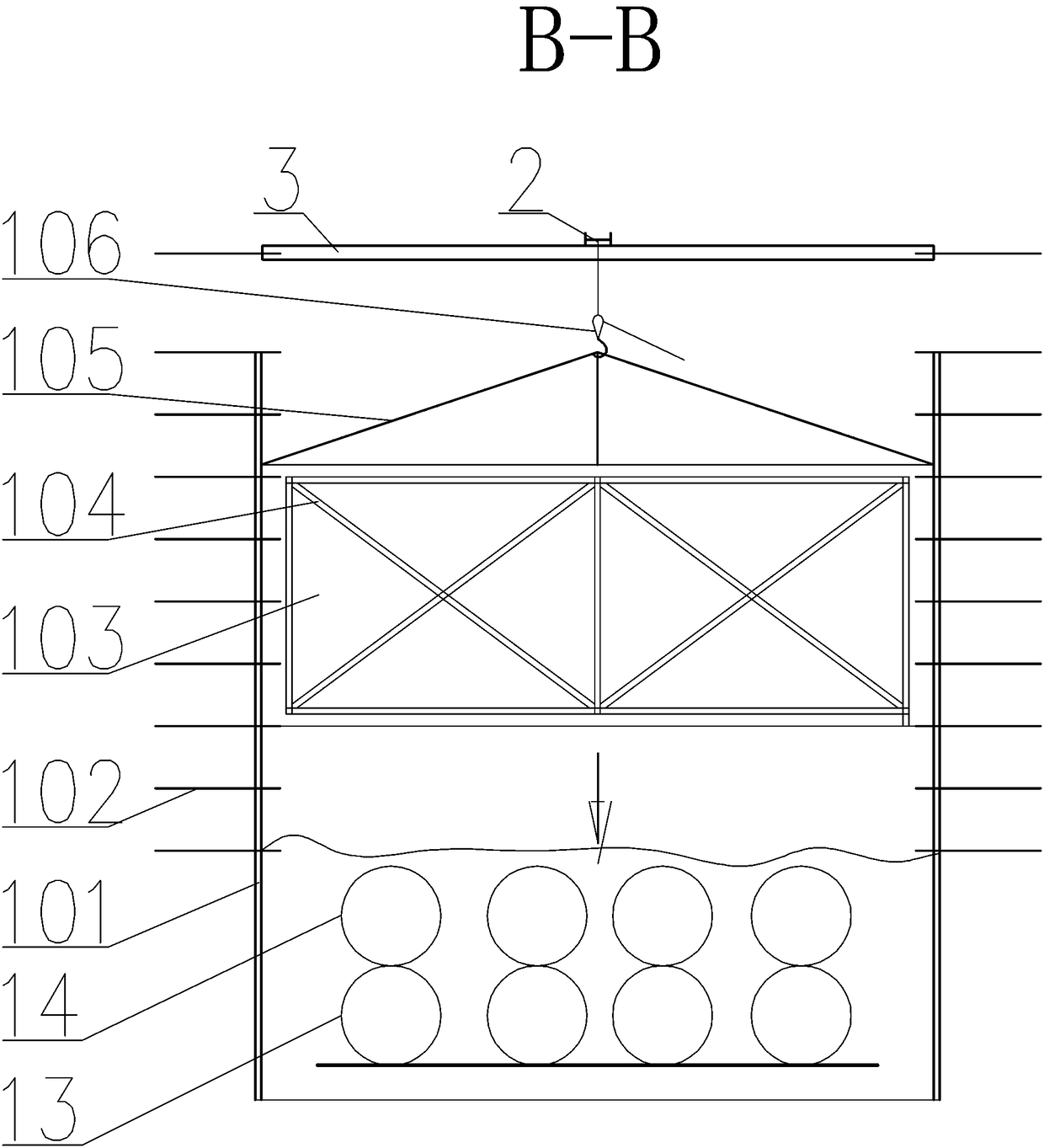 Diversion tunnel blockage structure and method based on karst landform