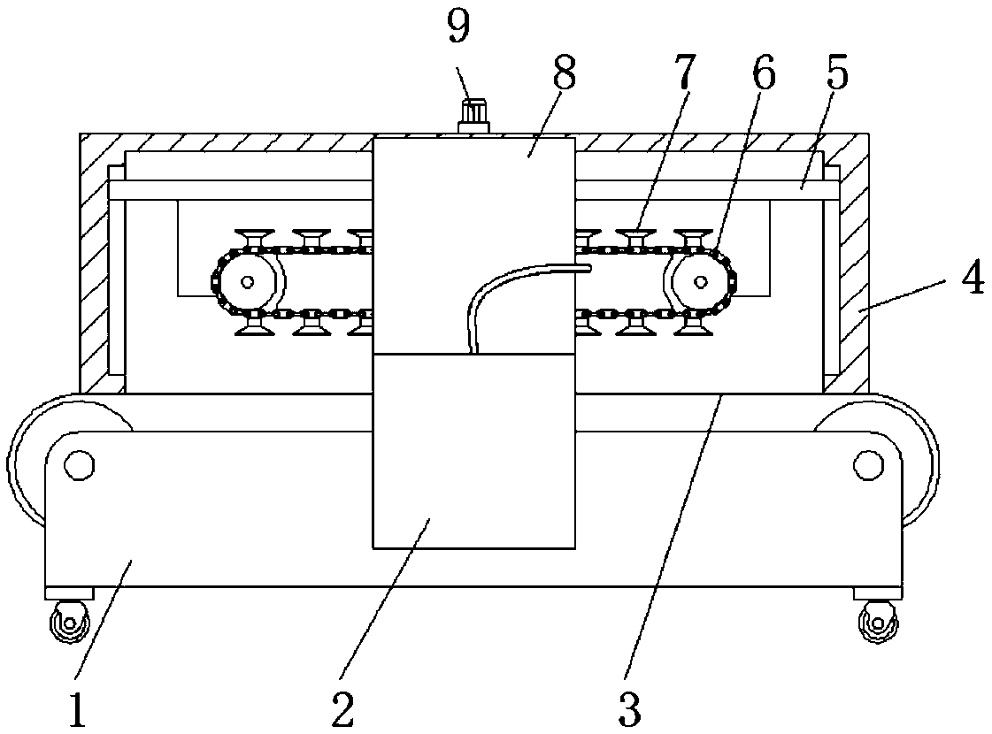 Glass chamfering device convenient to adjust