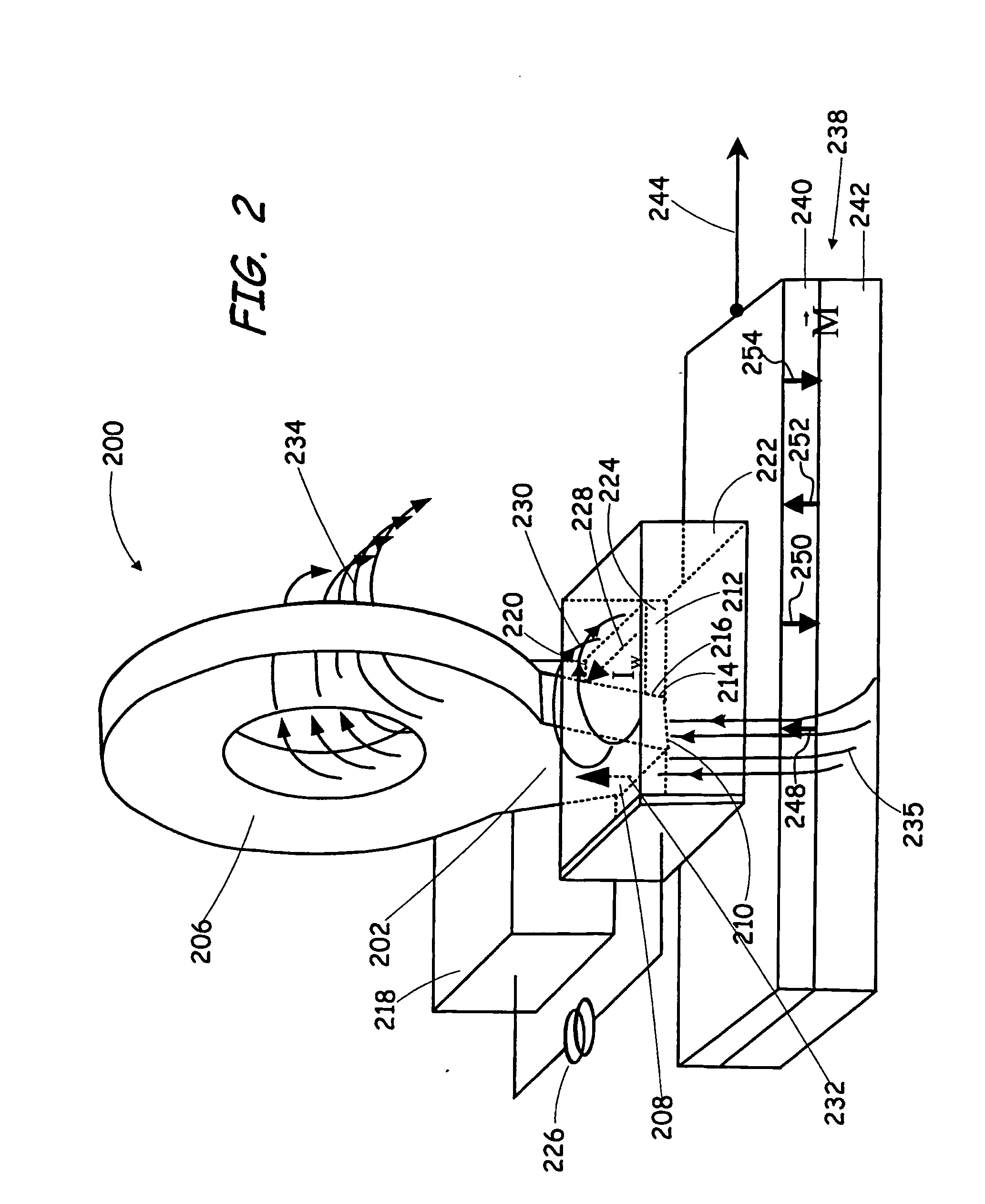 Magnetic recording head with compact yoke