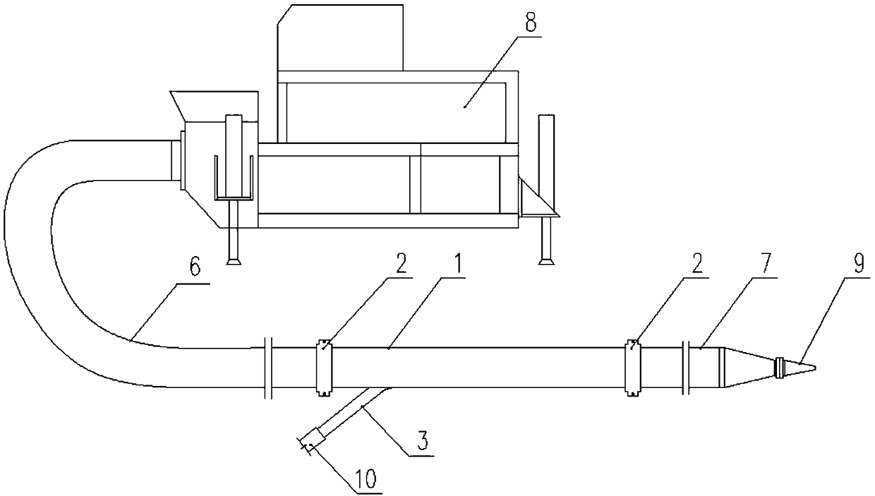 Pumping and cyclone conveying combined concrete spraying machine and spraying method thereof