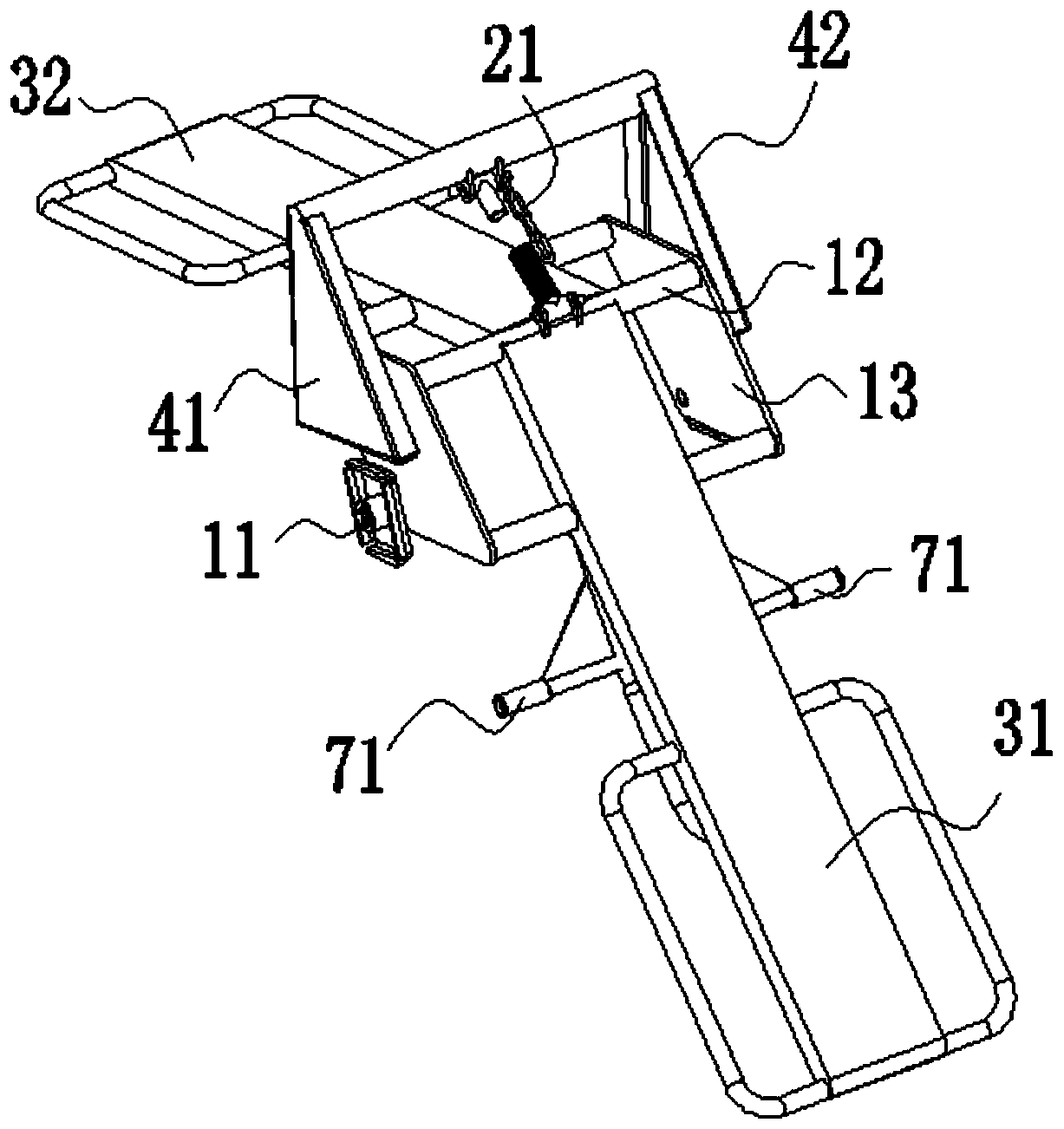 Control door for channel for pig to enter and exit for individual feeding and feeding device