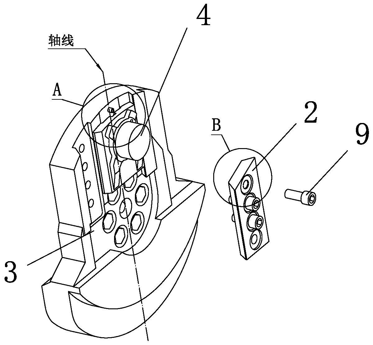 Loom spindle balance block structure