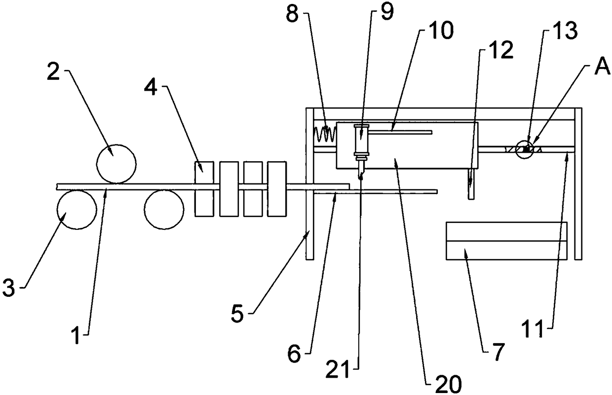 Fixed-length cutting device for tubular part