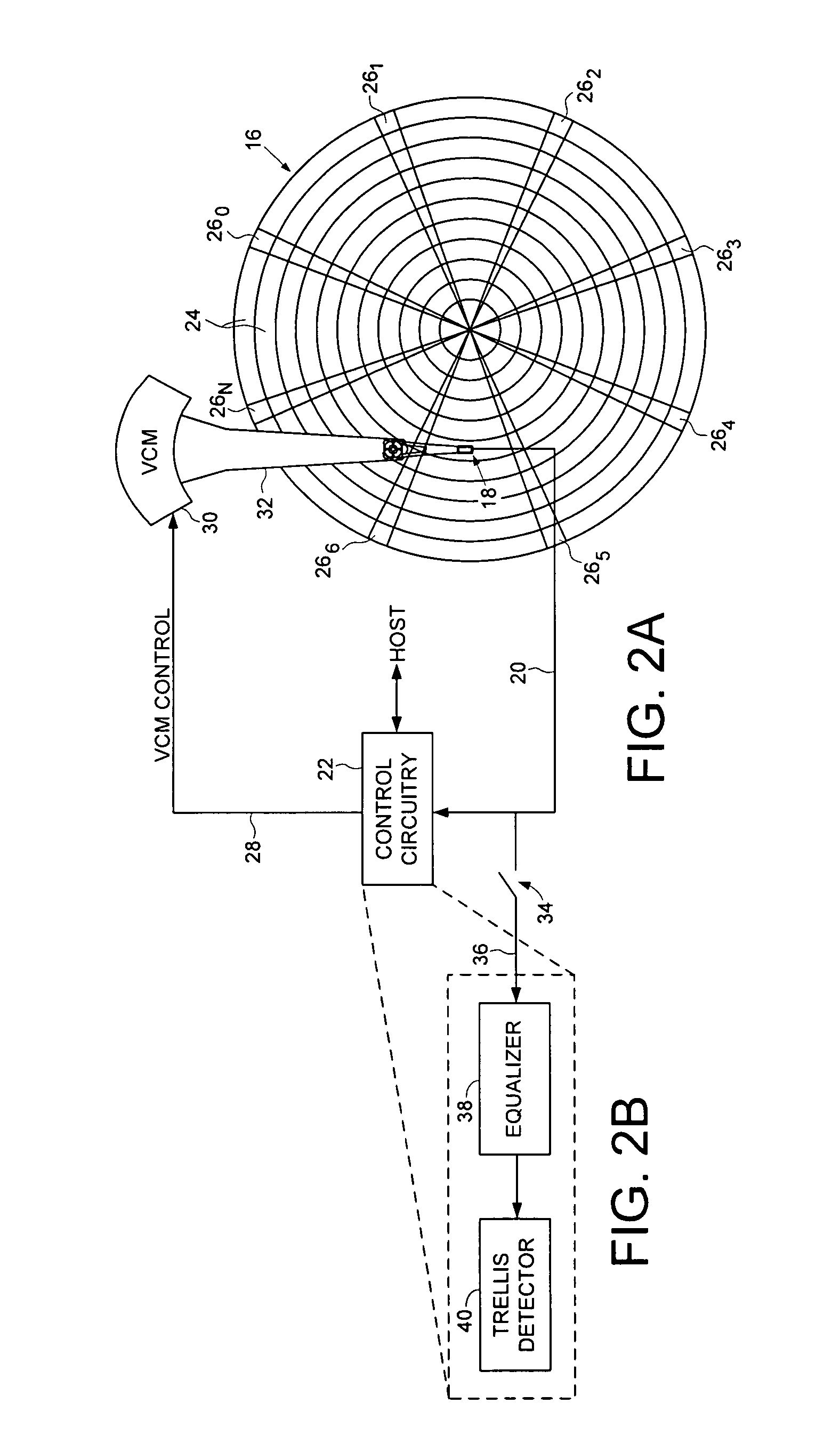 Disk drive comprising a trellis detector having a read signal whitener in the ACS circuit