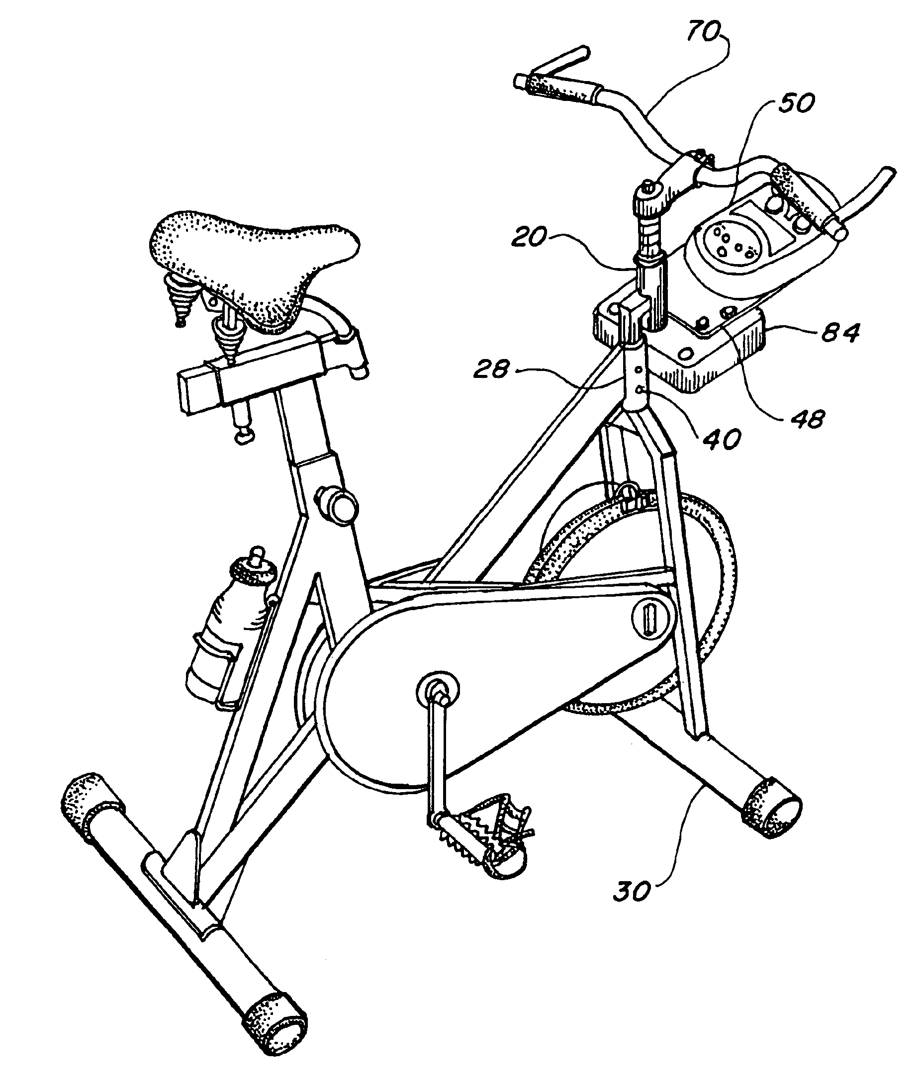 Exercise bicycle virtual reality steering apparatus