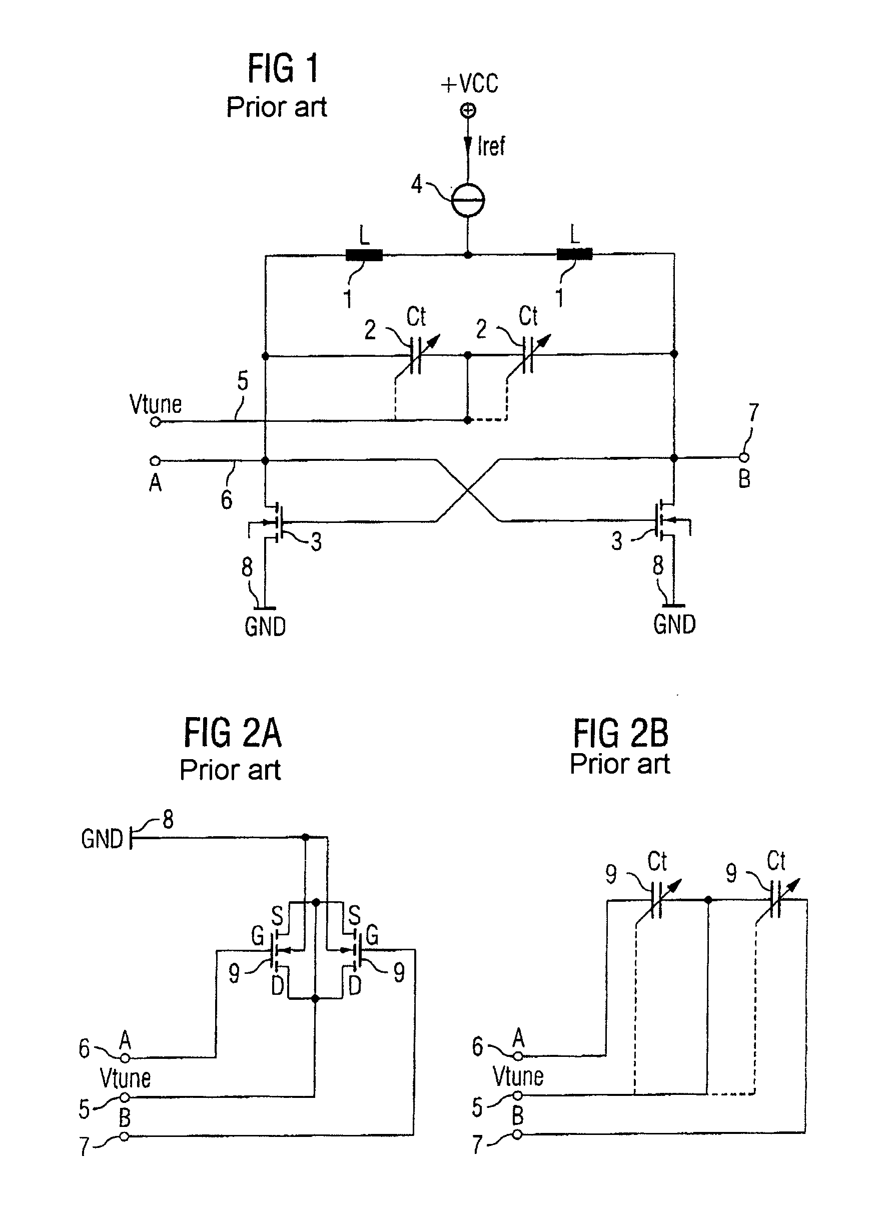 Tunable capacitive component, and LC oscillator with the component