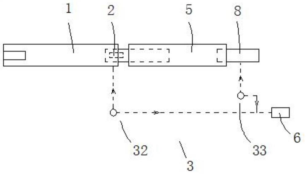 A transition device for the exit guide position of the finishing mill