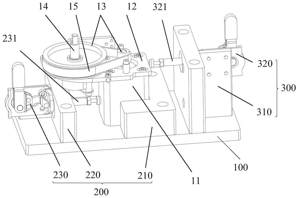 Synchronous belt tensioning device