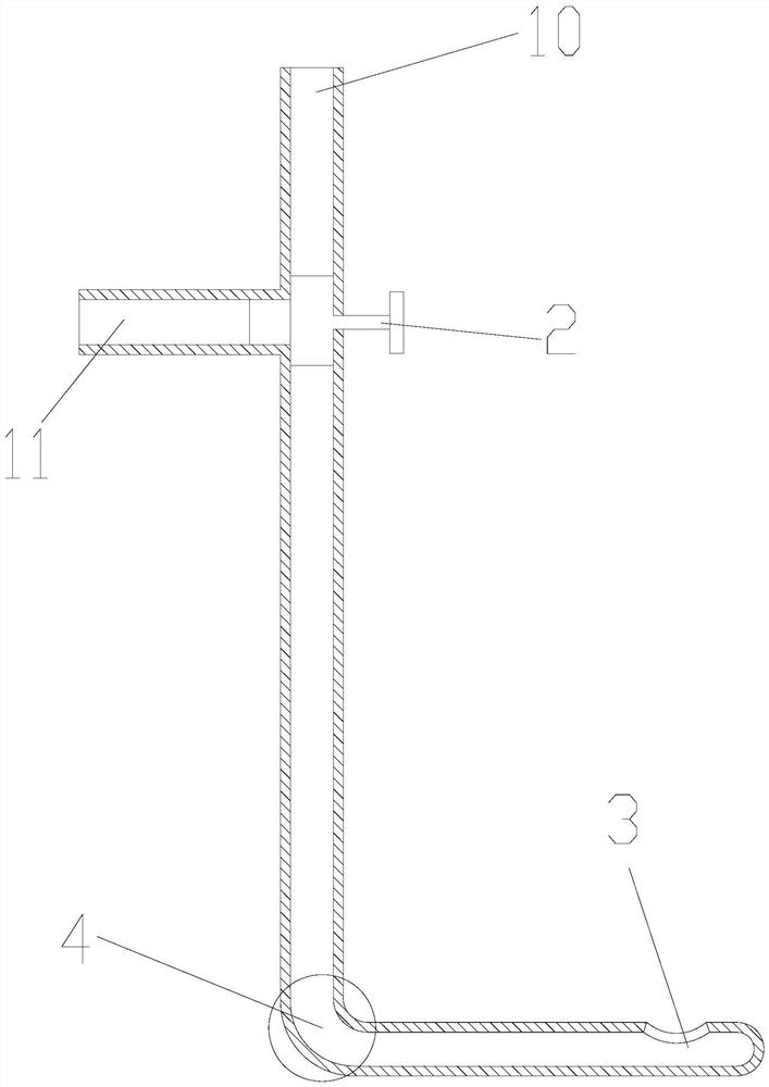 Nasopharynx suction tube with flushing connector