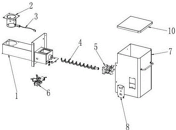 Feeding and combusting mechanism of barbecue grill