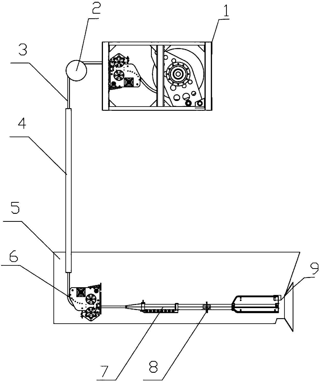 Deep sea dragging detecting device