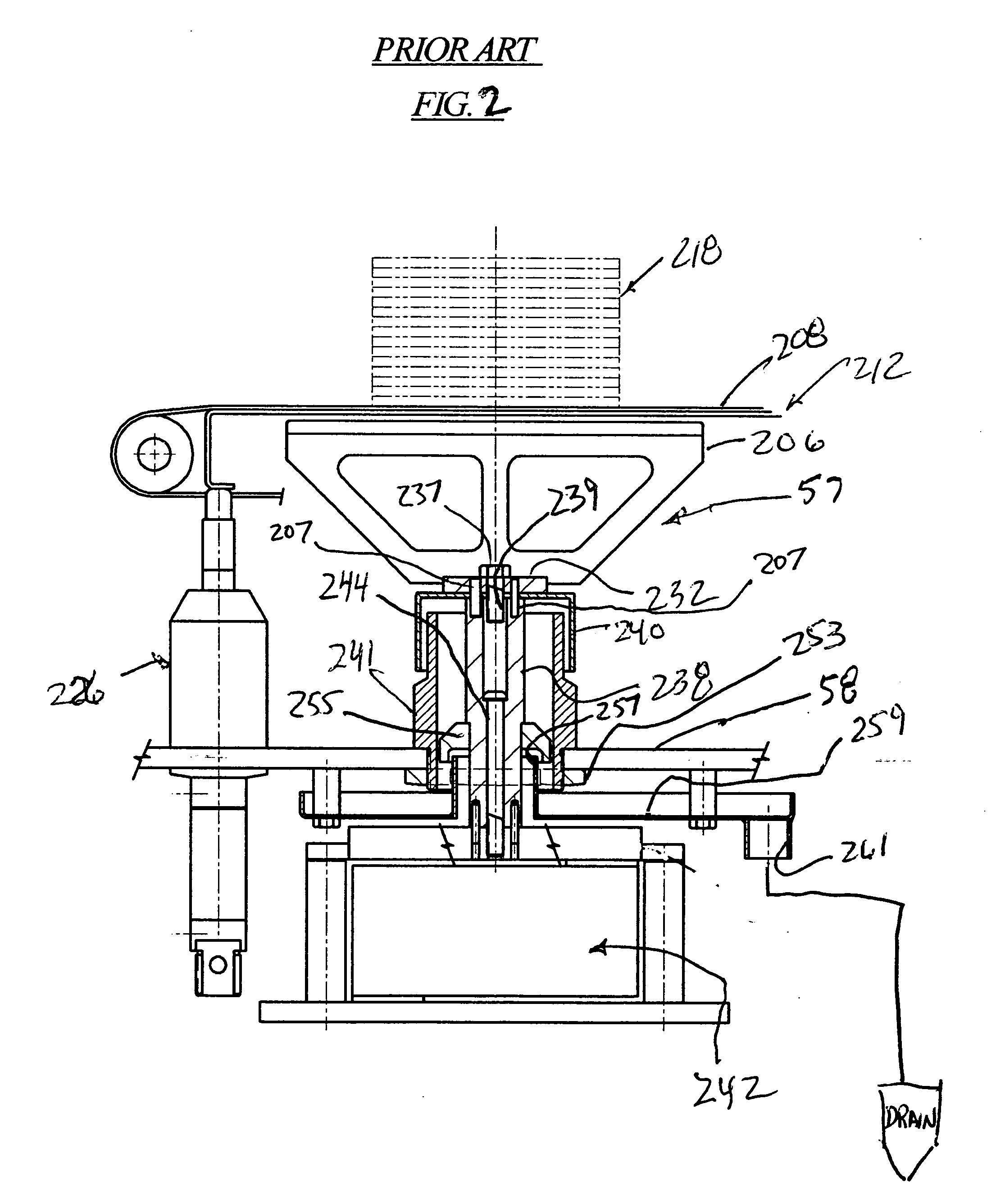 Automatic sealing arrangement for weigh scale for food processing apparatus