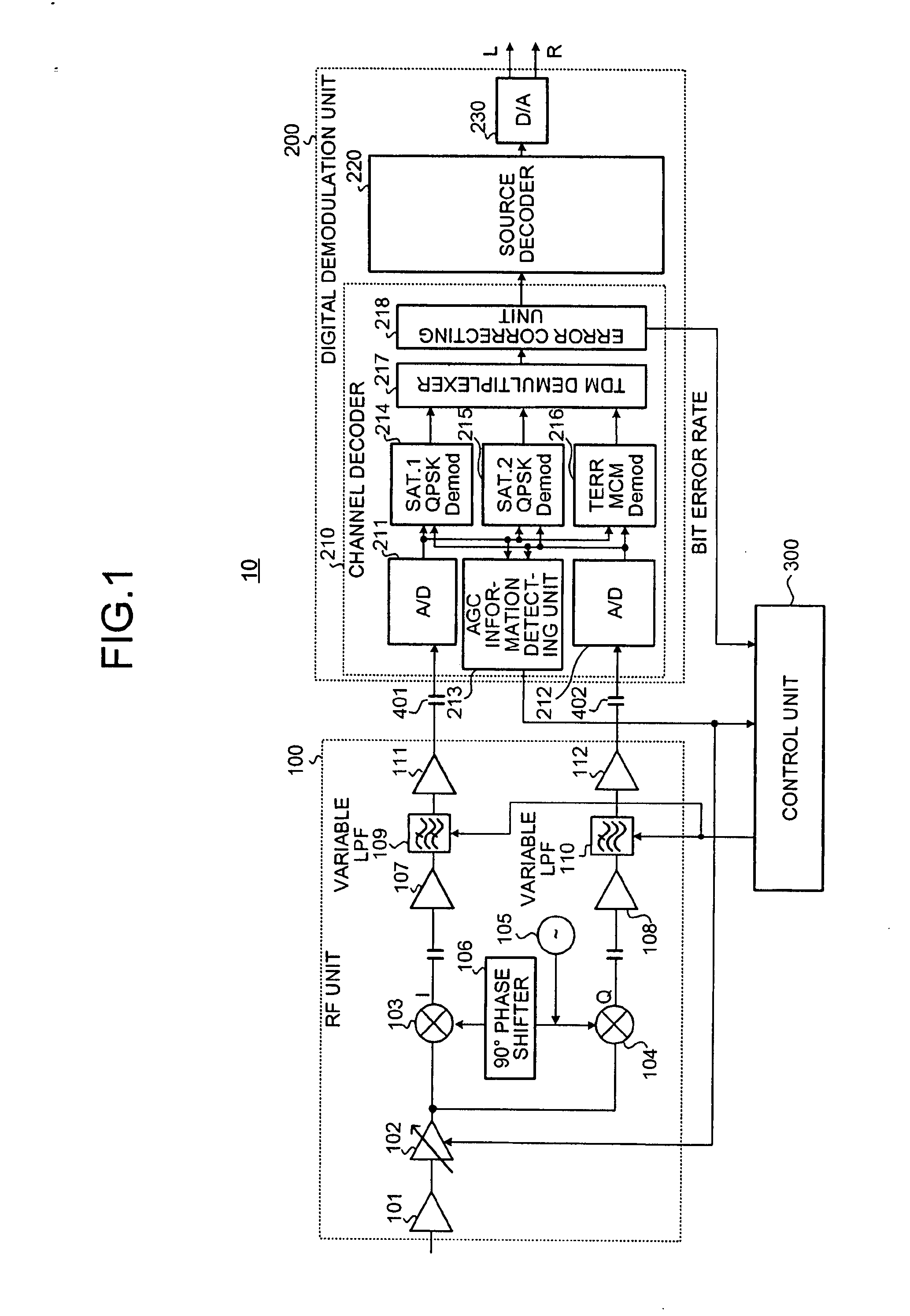 High-Frequency Receiver And Adjacent Interference Wave Reducing Method
