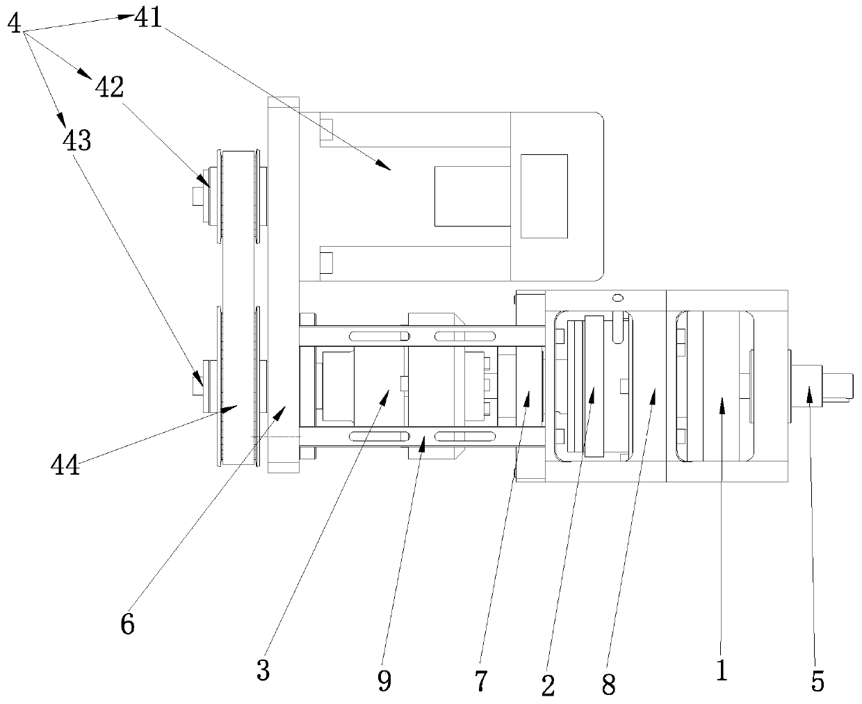 Driving device and automatic cable take-up and pay-off equipment