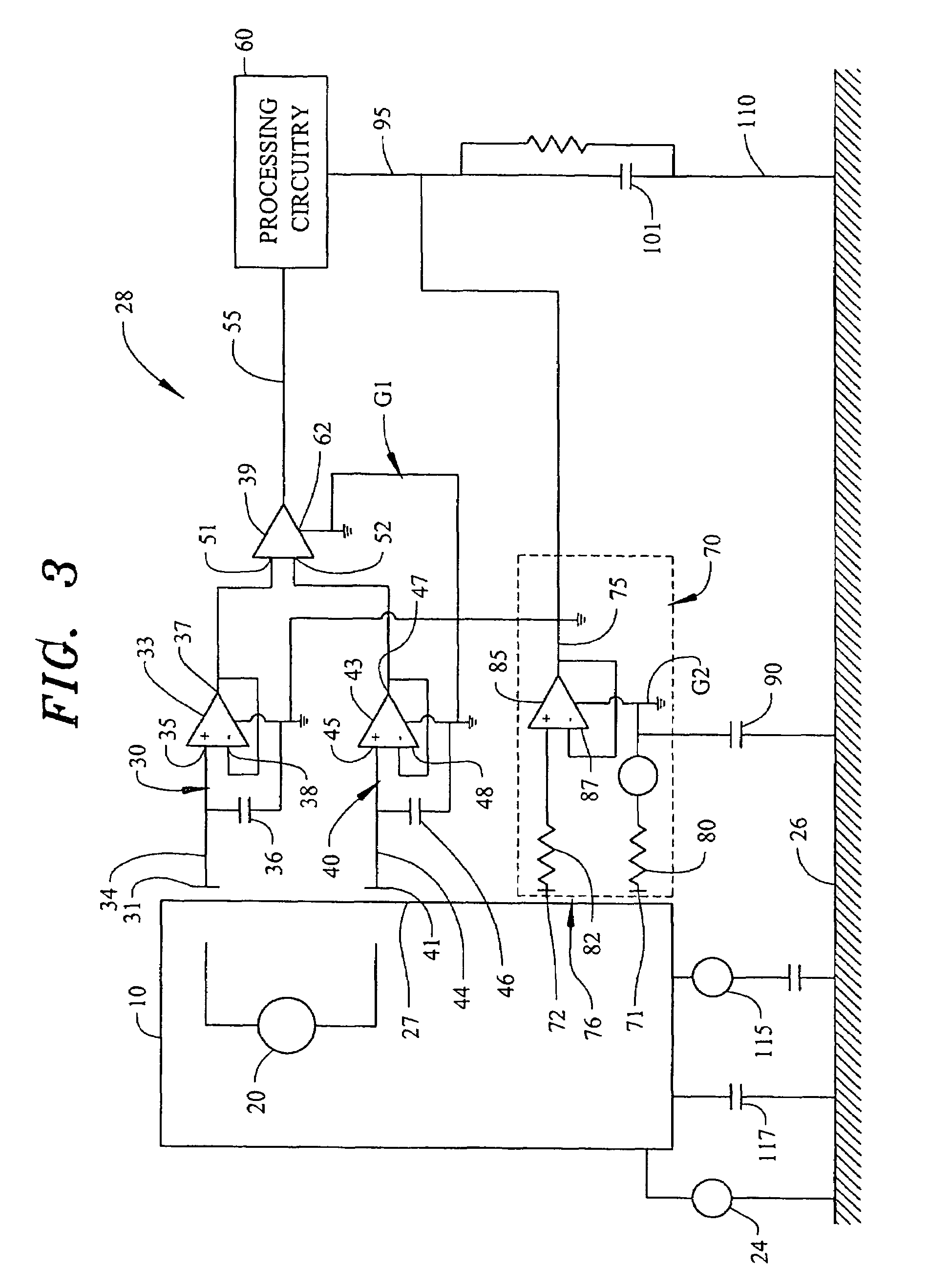 Sensor system for measuring an electric potential signal of an object