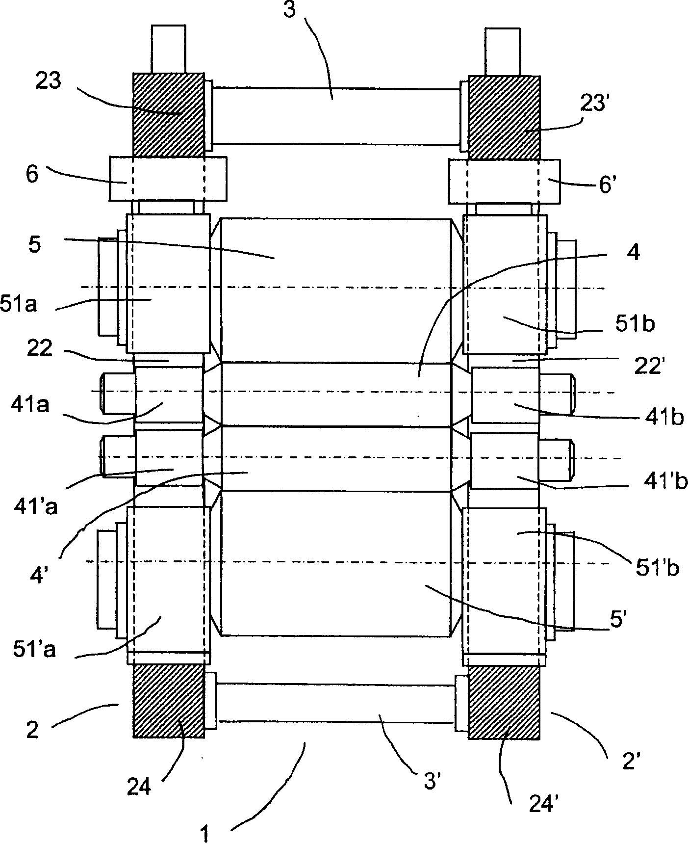 Process for the detection of vibrations of a roll stand