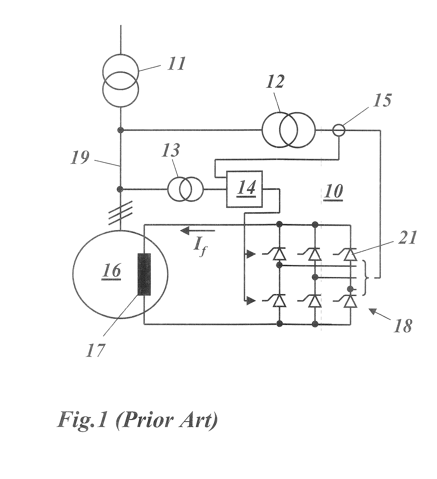 Static Exciter System for a Generator and Method of Operation