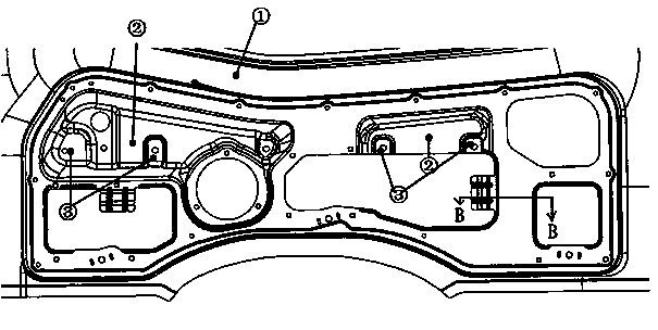 Rear side inner panel and rear side assembly