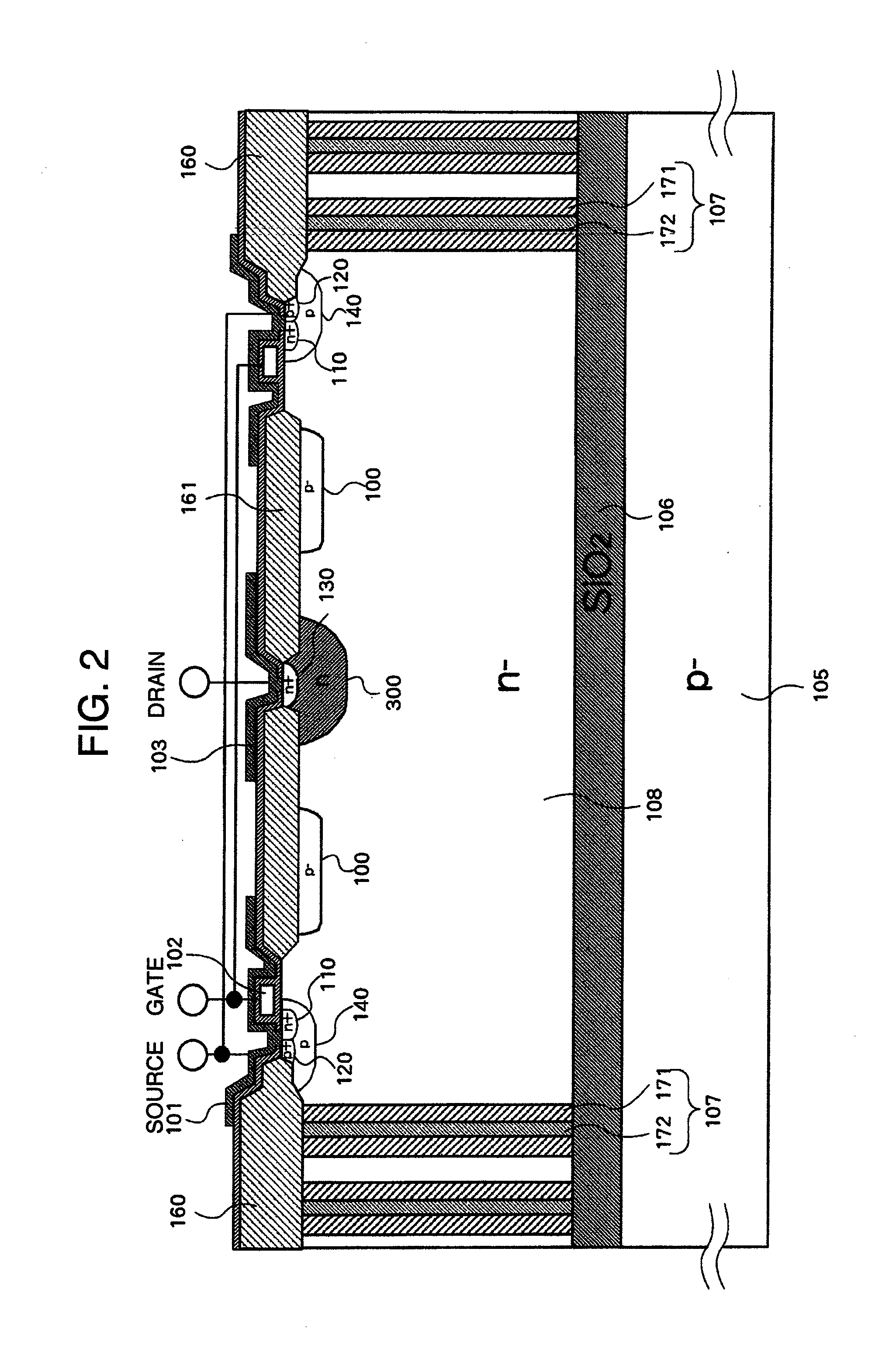 High breakdown voltage semiconductor circuit device and method of manufacturing the same
