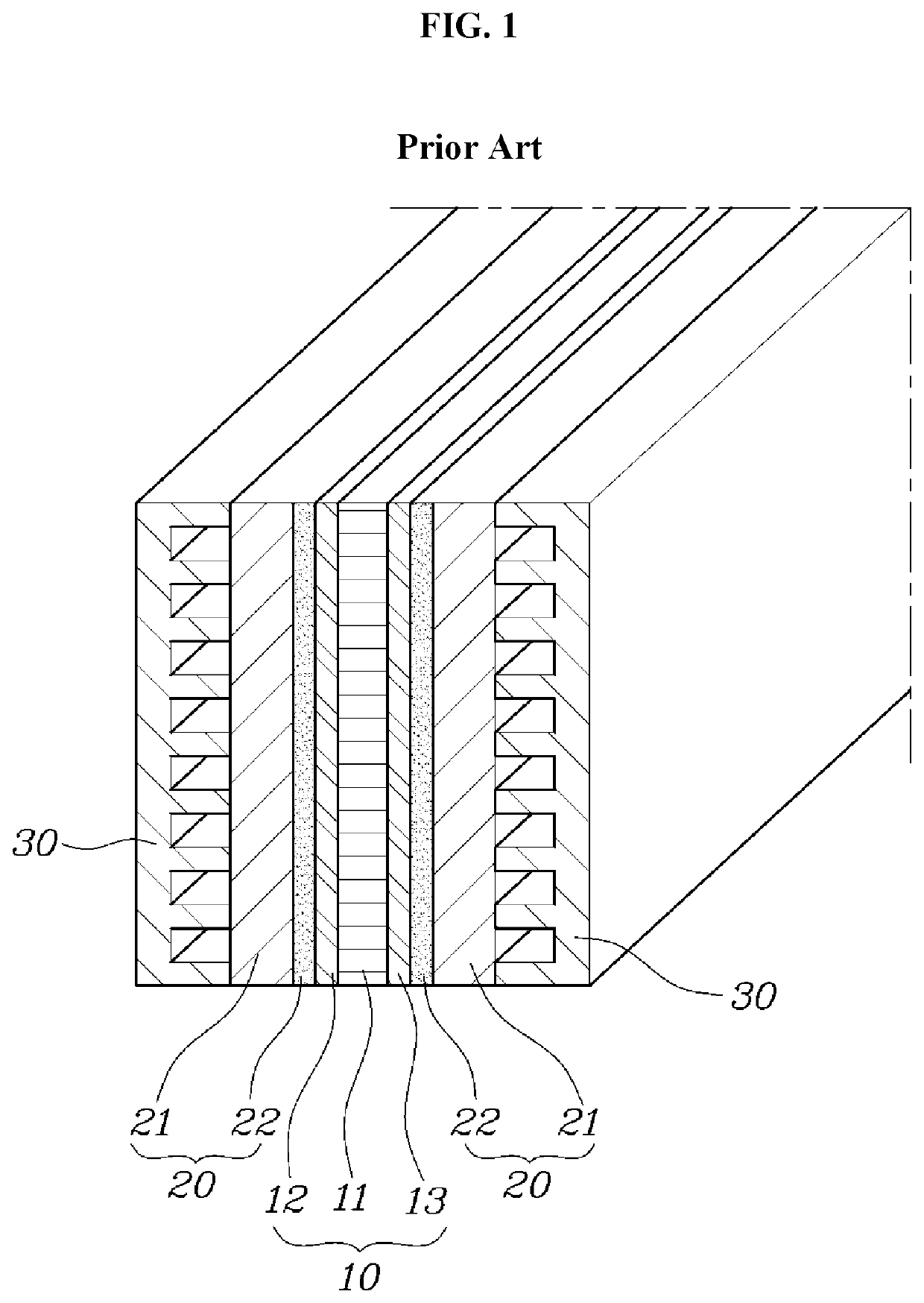 Gas diffusion layer for fuel cell and method for manufacturing the same