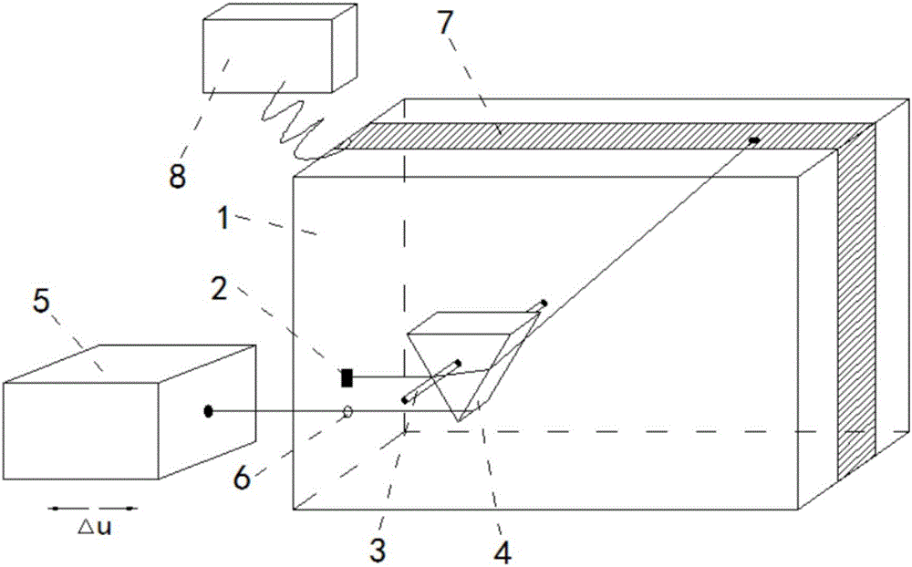 Transient micro-vibration measurement device and method based on prism refracting signal amplification