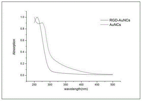 RGD-labeled fluorescent gold nano-cluster preparation method