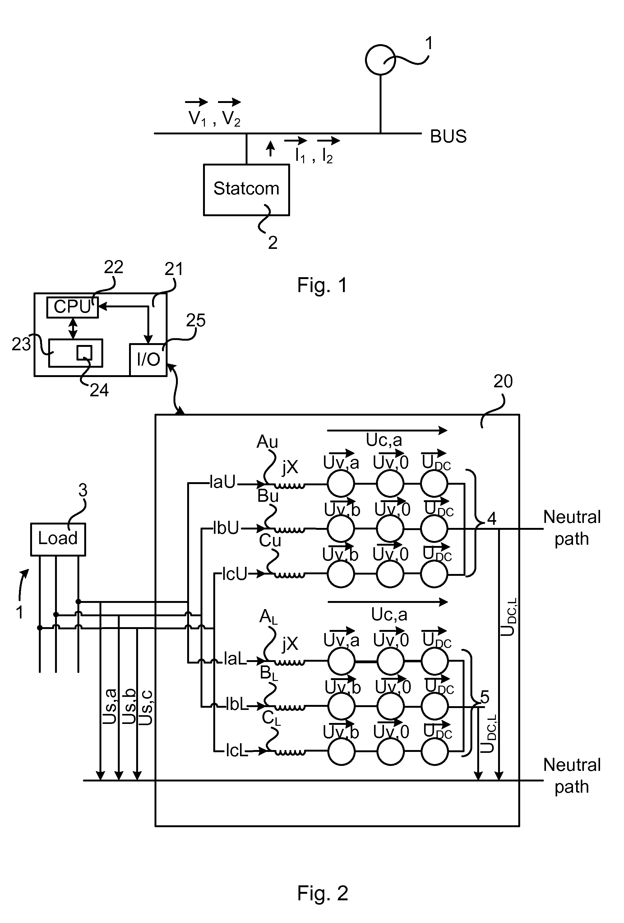 Methods and devices for controlling active power flow in a three-phase modular multilevel converter
