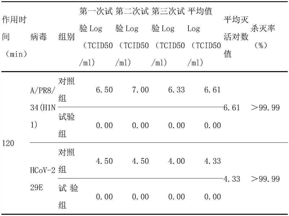 Mineral composition for killing human influenza virus H1N1 and coronavirus 229E