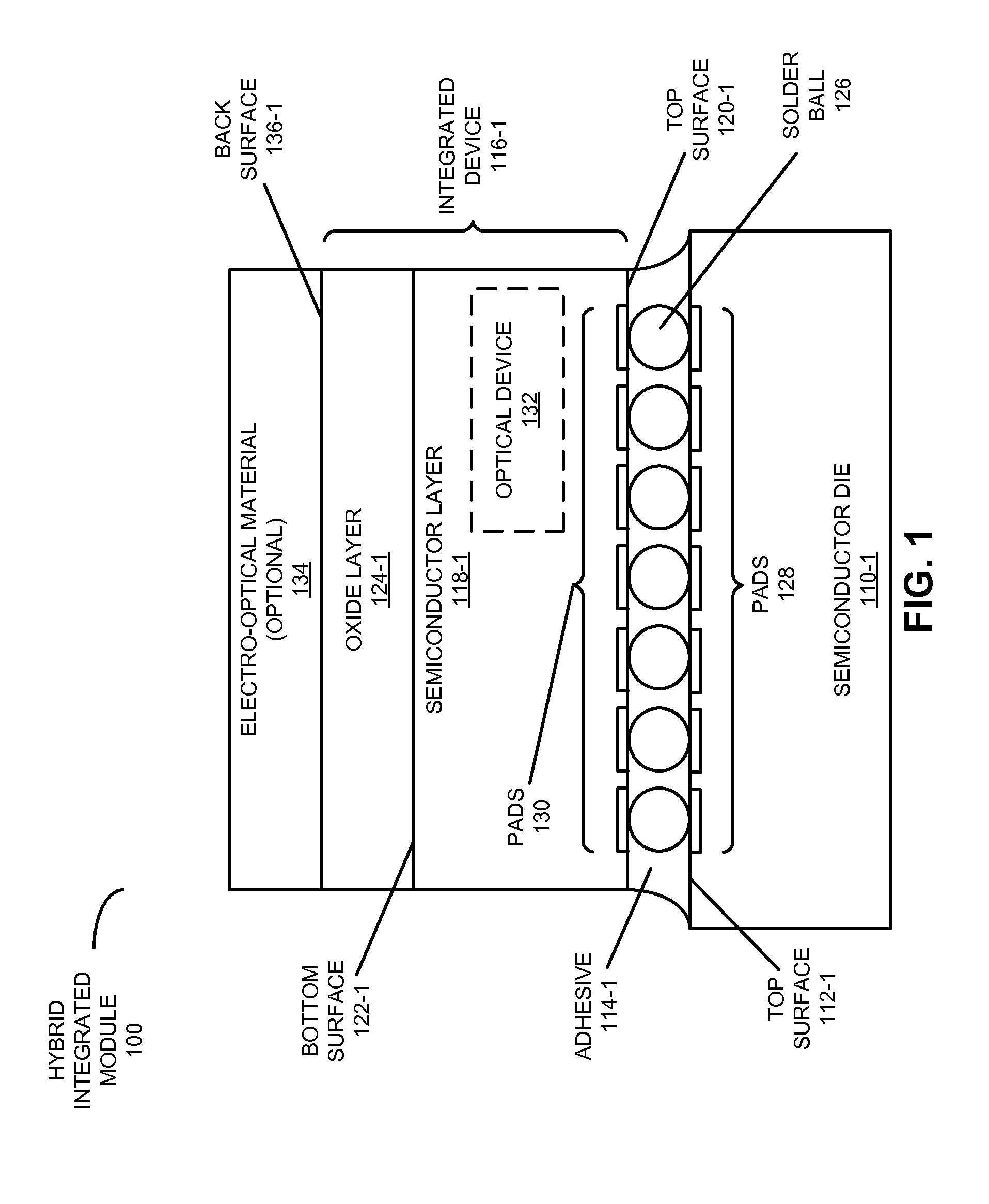 Hybrid substrateless device with enhanced tuning efficiency