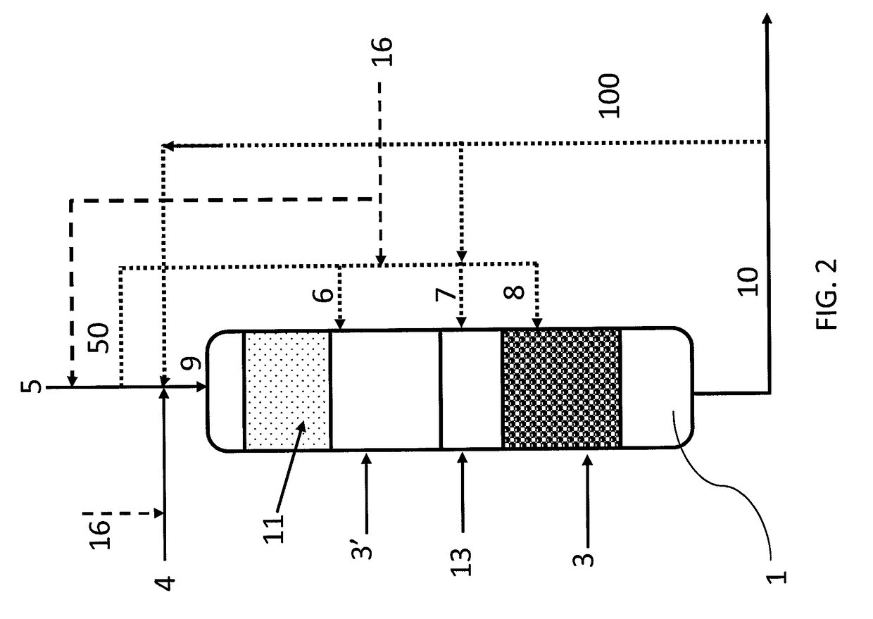 Process and apparatus for producing hydrocarbons by hydrogenating a terpene feed