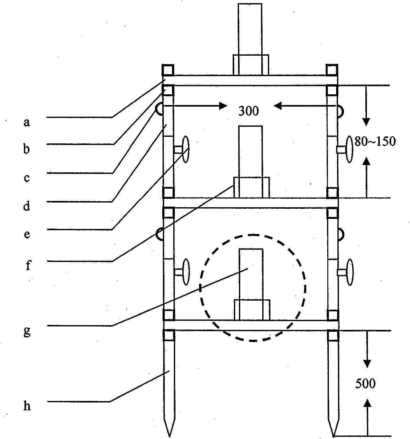 Atmosphere vapour gradient sampling device and its application method