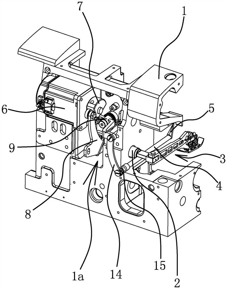 Driving mechanism for thread trimming and lifting presser foot in overedger