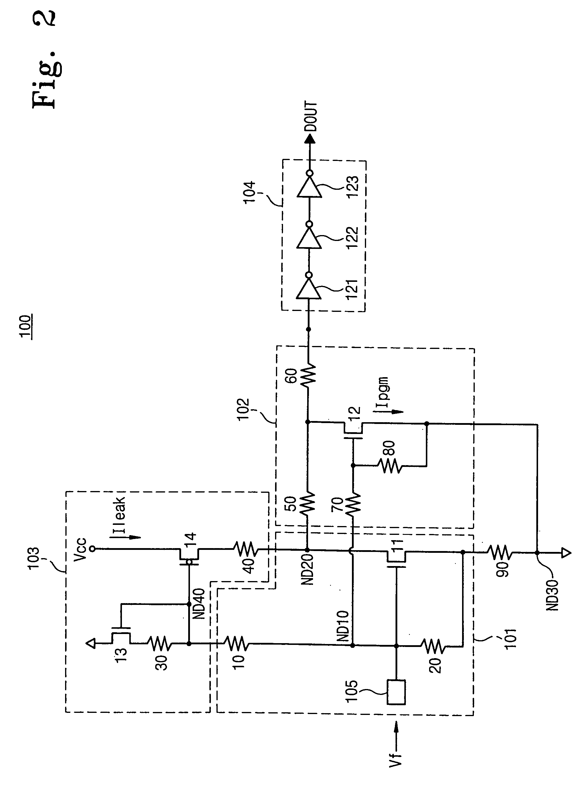 E-fuse circuit using leakage current path of transistor