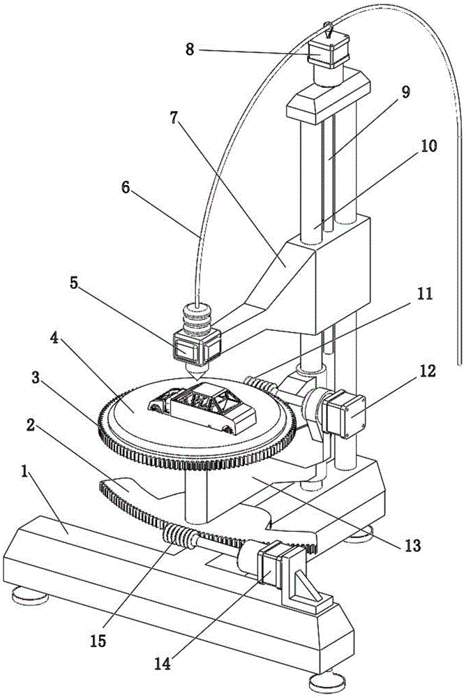 Numerical control positioning system of 3D printing machine