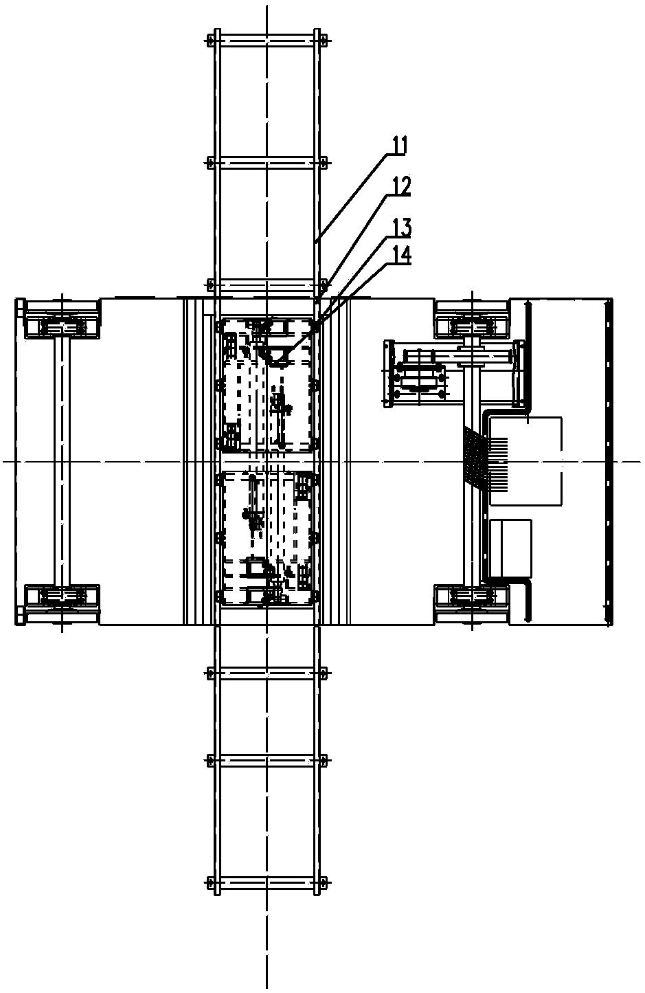 Inclined block type push head car pusher for electric trailer for transferring refractory kiln cars and usage method