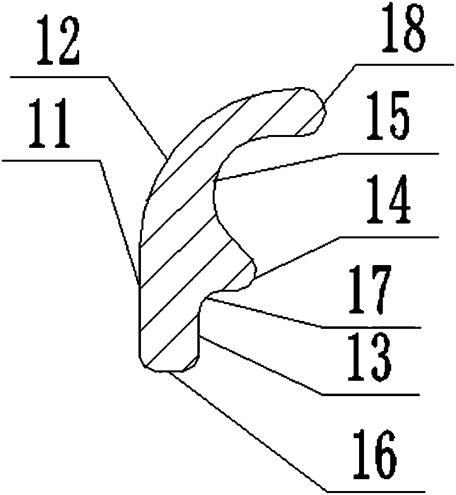 Forklift wheel retaining ring structure and machining technology thereof