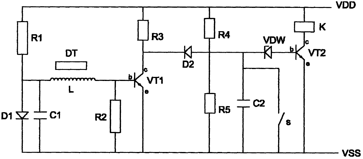 Magnetic induction rotation speed measuring device