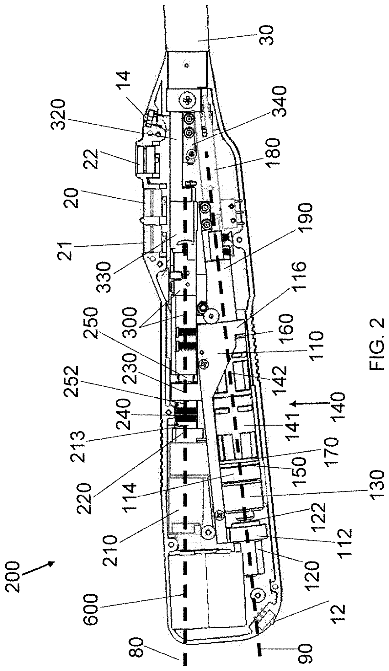 Electrically Powered Surgical Instrument with Manual Release