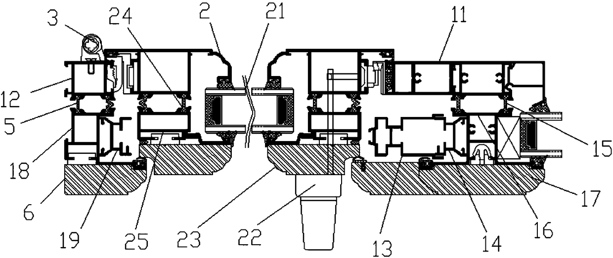 Casement window with window gauze hiding system