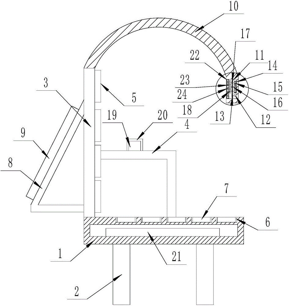 Solar resting chair for shading