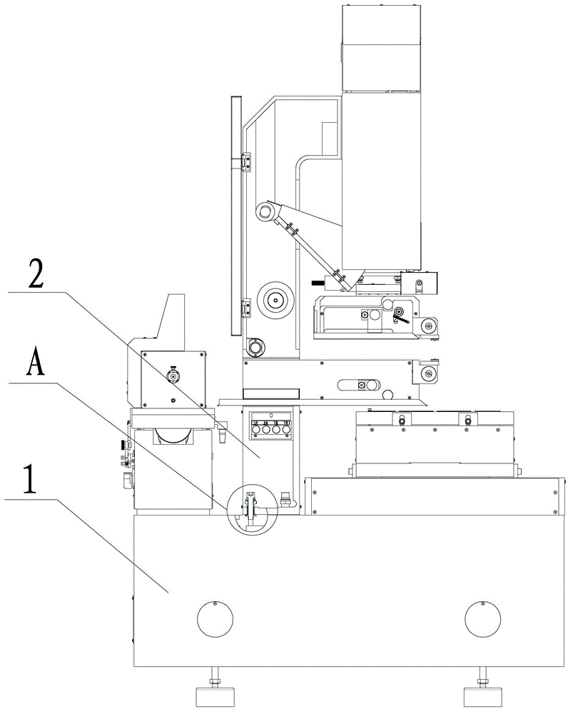 Device for adjusting installing parallelism and perpendicularity of components on wire cutting machine